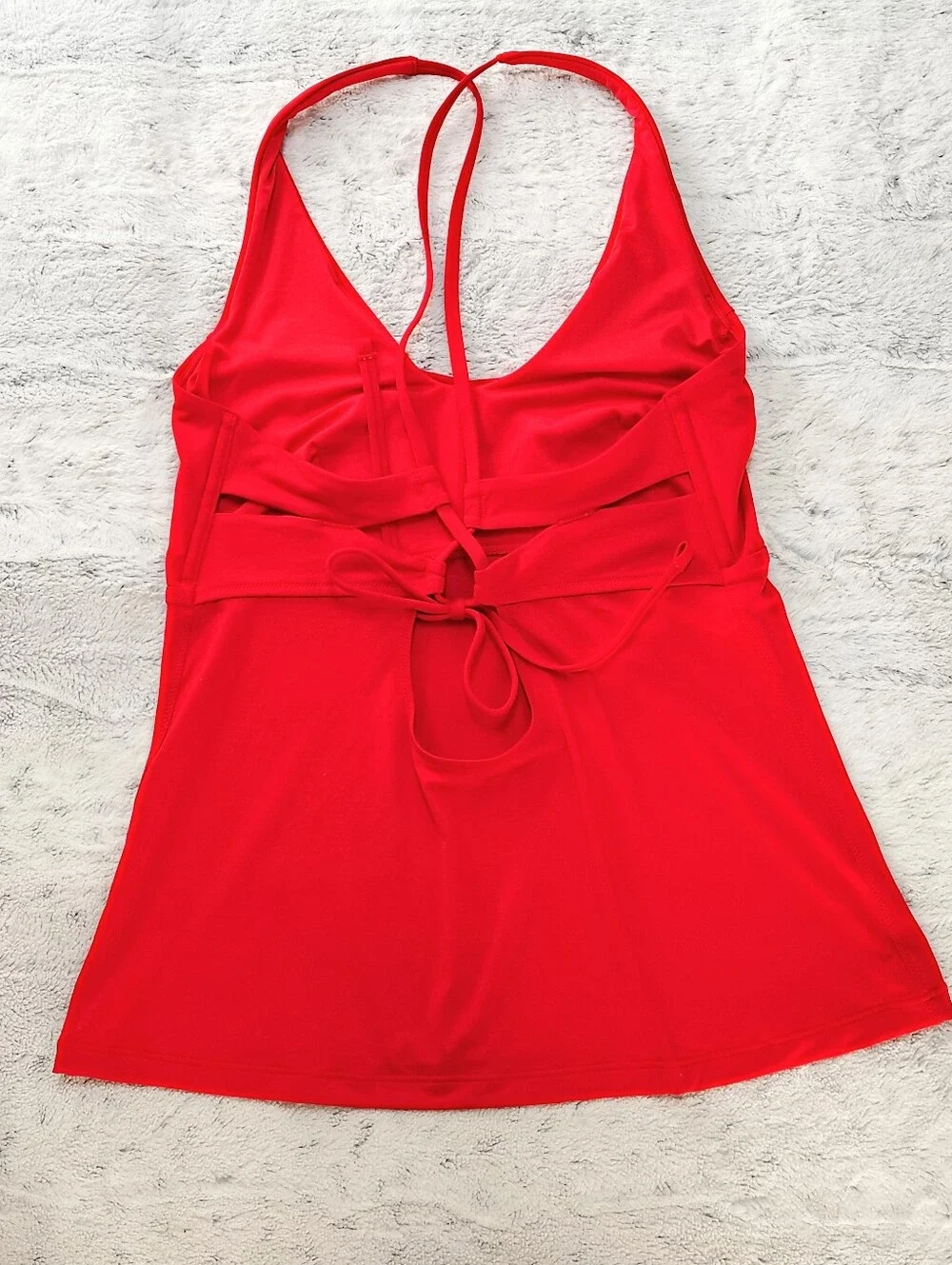 Athleta Triangle Tankini Matador Red Women's XL Beach Coastal Caligirl Swimsuit - Picture 8 of 9